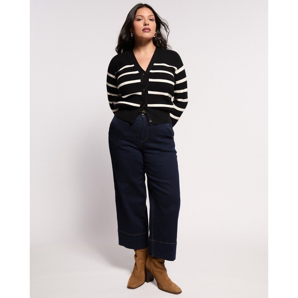 NWT Universal Standard Carol High Rise High Stretch Jeans Dark Blue 2X (20)
